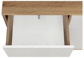 Biało-naturalna witryna w dekorze dębu 84x165 cm Skandi – Støraa