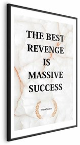 Plakat Best Revenge 40x60 cm z ramą czarną z marginesem ARTGEIST B