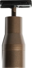 Nowoczesny reflektor szynowy, brąz ciemny, do systemu jednofazowego - Iconic Kohua