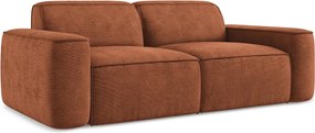 3-osobowa kanapa modułowa - z tkaniny szenilowej - terakota - OMAO