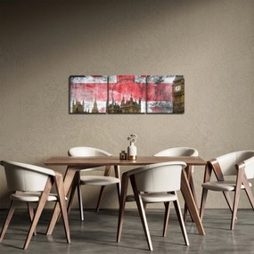 Obraz - Londyn (z zegarem) (90x30 cm)