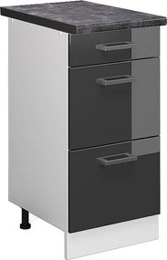 Szafka dolna do kuchni antracyt wysoki połysk 40x60x81.6 r-line