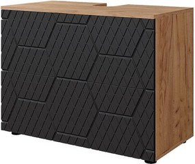 Szafka pod umywalkę antracyt o strukturze plastra miodu 80x41x58.6 irma