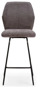 Ciemnoszare hokery zestaw 4 szt. 65 cm Bei – Marckeric