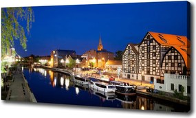 Foto obraz na płótnie Bydgoszcz nocą