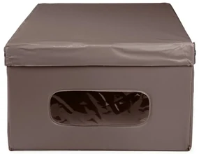 Compactor Pudełko do przechowywania składane z pokrywą SMART, 50 x 40 x 25 cm, taupe, S