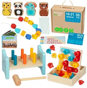 Tooky toy box pudełko xxl montessori edukacyjne 7w1 sensoryczne 19-21 mies.