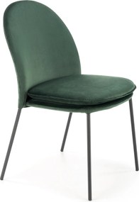 Welurowe krzesło z poduszką na siedzisku K443