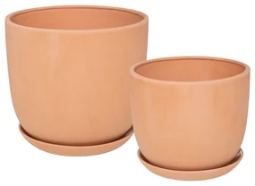 Zestaw 2 terakotowych doniczek COSY