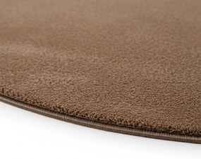 Dywan pluszowy Joy brązowy koło 200 cm x 200 cm