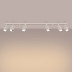 Lampa sufitowa minimalistyczny Gloow, aluminium - 6 źródło światła 3000K - L.117 x H.16.5 cm - beżowy