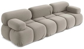 Beżowa aksamitna sofa modułowa 285 cm Lokua – Makamii