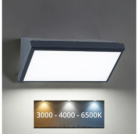 Brilagi - LED Kinkiet zewnętrzny TRIANGLE LED/20W/230V antracyt IP65