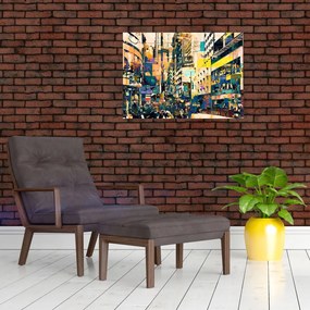 Obraz malowanej abstrakcji (70x50 cm)