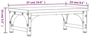 Loftowa półka na biurko pod monitor wędzony dąb - Redgun 3X