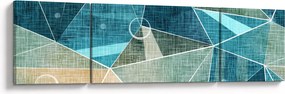Obraz - Turkusowa abstrakcja (170x50 cm)