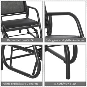 Outsunny krzesło bujane 75 cm x 66 cm x 85 cm