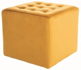 Musztardowy puf LORI VELVET