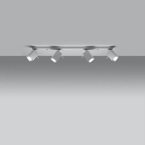 Plafony nowoczesny Briow, stal - 4 źródło światła 3000K - L.80 x H.16 cm - biały