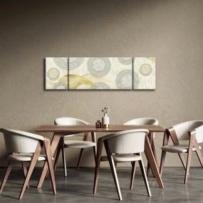 Obraz - Abstrakcja, marmurowe kręgi (170x50 cm)