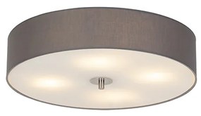 Rustykalna lampa sufitowa szara 50 cm - Drum Nowoczesny Oswietlenie wewnetrzne