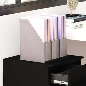 Vinsetto Kontener na dokumenty, 3 szuflady, zamykany, na kółkach, 37 cm x 43,5 cm x 60 cm, Czarny | Aosom PL