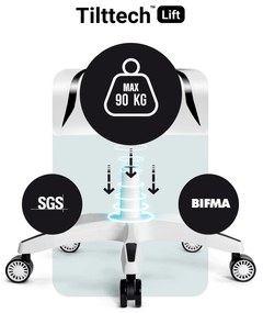 Fotel gamingowy Diablo X-One 2.0 Small: biało-czarny