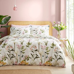 Jasnozielona bawełniana pościel dwuosobowa 200x200 cm Exotic Floral – RHS