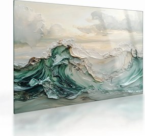 Obraz na szkle - 3D abstrakcja morza (70x50 cm)