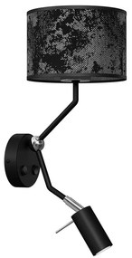 Kinkiet SATINO 1xE27/40W + 1xGU10/MR11/7W czarno-szary