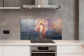 Szkło do Kuchni na Ścianę Portret Jezusa Chrystusa