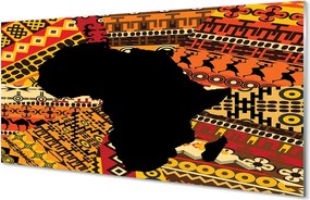 Szklany Panel Mapa Świata w Ozdobne Wzory