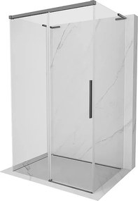 Mexen Rox-3S L kabina prysznicowa 3-ścienna rozsuwana 150 x 100 cm, transparent, gun metal - 8C2L-150-100-95-00-3S