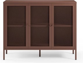 Bordowa metalowa komoda 121x90x40 cm Fayna – Marckeric