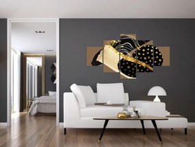 Obraz - Abstrakcja złotobrązowa N⁰1 (125x70 cm)