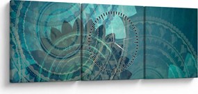 Obraz - Fantasy (z zegarem) (90x30 cm)