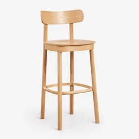 Zestaw 2 Wysokich Stołków Drewnianych Taleri Roble & ↑75 Cm - Sklum