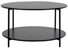 Czarny okrągły stolik z czarnym blatem ø 80 cm Vita – House Nordic