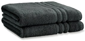 Ciemnoszare bawełniane ręczniki kąpielowe zestaw 2 szt. frotte 90x140 cm Zero Twist – Catherine Lansfield