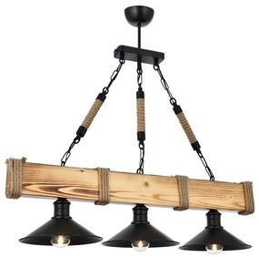Lampa wisząca z drewna grabu Kütük Yanık