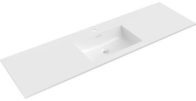 Mexen Otis umywalka wpuszczana w blat 161 x 46,5 cm, biała połysk - 25181600