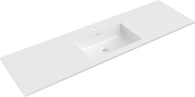 Mexen Otis umywalka wpuszczana w blat 161 x 46,5 cm, biała połysk - 25181600