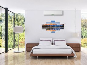 Obraz ośnieżonych szczytów górskich (125x70 cm)