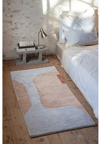 Jasnoniebiesko-beżowy bawełniany chodnik odpowiedni do prania 70x150 cm Figura – Mette Ditmer Denmark