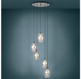 Eglo 39567 - Żyrandol na lince ESTANYS 5xE27/60W/230V dymny
