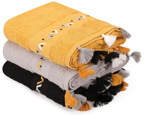 Bawełniane ręczniki frotte zestaw 3 szt. 50x90 cm Asorti – Foutastic