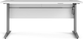 Biurko z regulacją wysokości Prima biały 150 szare nogi