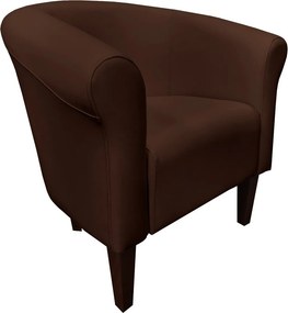 Fotel Milo tkanina Eko-skóra elegancki fotel do salonu i gabinetu : Kolor nogi - Venge, Kolor tkaniny - EKO-SKÓRA - 2D, Wysokość nogi - 20 cm