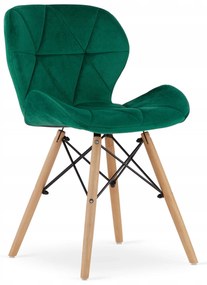 Zestaw stół z krzesłami: stół prostokątny ADRIA 120x80 czarny + 4 krzesła LAGO zielone
