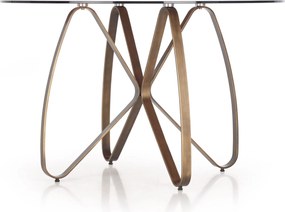 Designerski stół z okrągłym blatem ze szkła Lungo